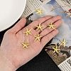 Starfish/Sea Stars Brass Pendants KK-L134-11G-4