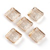 Embossed Glass Rhinestone Pendants GLAA-J101-03A-001GS-1