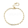 Brass Link Cable Chain Bracelet for Women BJEW-A065-02G-4