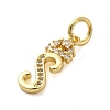 Brass Micro Pave Cubic Zirconia Pendants KK-M273-01G-S-2