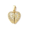 Brass Micro Pave Cubic Zirconia Pendants LS-KK-F905-01G-01-1