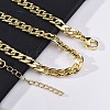 Brass Cuban Link Chain Necklaces for Women NJEW-K282-03G-3