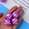 Opaque Striped Acrylic Beads MACR-S373-27C-02-7