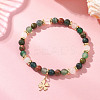 304 Stainless Steel Clover Charm Bracelets BJEW-JB12606-02-2