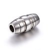 Tarnish Resistant 304 Stainless Steel Magnetic Clasps with Glue-in Ends LS-STAS-E440-57P-1
