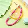 Round & Star Acrylic Beaded Mobile Phone Lanyard Wrist Strap HJEW-YW0001-03-5