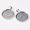 Tibetan Style Alloy Pendant Cabochon Settings LS-PALLOY-K109-37AS-NR-1
