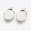 Tarnish Resistant 304 Stainless Steel Pendant Cabochon Settings STAS-F167-12P-1
