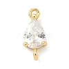 Brass Pave Cubic Zirconia Connector Charms KK-Z120-31G-03-1