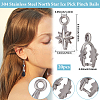 20Pcs 304 Stainless Steel Ice Pick Pinch Bails STAS-BBC0006-90-2