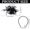 Polyester Mesh Veil Hair Bands OHAR-WH0034-12A-2
