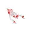 Glass Seed Beaded Jellyfish Pendants PALLOY-MZ00707-4