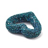 Heart Shape Polymer Clay Rhinestone Beads CLAY-NH0001-09A-09-3
