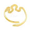 Real 18K Gold Plated 304 Stainless Steel Open Cuff Rings for Women RJEW-B061-01G-07-3