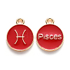 Alloy Enamel Pendants ENAM-SZ0001-28B-H-3