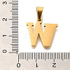 Ion Plating(IP) 304 Stainless Steel Rhinestone Pendants STAS-U035-01G-W-3