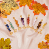 8Pcs 8 Styles Gemstone Pendant Decorations HJEW-FH00002-4