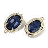 Dyed Natural Lapis Lazuli Faceted Oval Links G-B126-07G-08-2