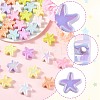 40Pcs UV Plating Opaque Acrylic Beads OACR-FS0002-26-2