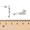 Brass Stud Earring Findings LS-KK-M326-19P-3