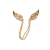 Men's Crystal Wings Scarf Collar Brooch Lapel Pin JEWB-WH0022-22A-2