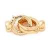Brass Fold Over Clasps KK-F860-30G-1