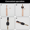 3Pcs 3 Colors Cowhide Leather Keychains KEYC-CL0001-32-6