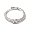 Rack Plating Brass Clear Cubic Zirconia Constellation Adjustable Rings for Women RJEW-S407-08P-09-2