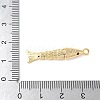 Brass Micro Pave Clear Cubic Zirconia Pendants KK-U064-18B-G-3