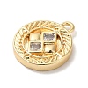 Brass Micro Pave Cubic Zirconia Charms KK-D071-01G-2