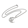 201 Stainless Steel Hollow Cut Cowboy Moon Pendant Necklaces LS-NJEW-H065-26P-2