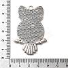 Owl Tibetan Style Alloy Big Pendant Rhinestone & Cabochon Settings LS-TIBE-S297-07AS-LF-3