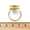 Daisy Rotatable Open Cuff Rings for Women RJEW-S402-05G-4