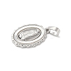 Brass Pave Natural White Shell Pendants KK-S522-07B-P-2