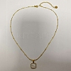 Natural Shell Square Pendant Necklace EH4295-1-4