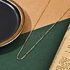 Rack Plating 1MM Brass Box Chain Necklaces for Women NJEW-H049-02G-3