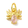 Rack Plating Brass Micro Pave Cubic Zirconia Charms KK-F881-02G-07-1