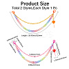 2Pcs 2 Colors Acrylic Two Layers Chain Belts AJEW-GF0011-19A-2