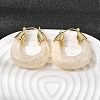 Brass Resin Hoop Earrings EJEW-P333-11D-G01-1