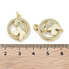 Brass Micro Pave Clear Cubic Zirconia Pendants KK-L213-024G-01-3