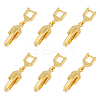 6Pcs Brass Fold Over Clasps KK-FH0007-43A-1