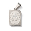 Non-Tarnish Mother's Day Theme 304 Stainless Steel Pendants LS-STAS-D069-01A-P-2