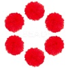 12Pcs Handmade Faux Rabbit Fur Pom Pom Ball Covered Pendants WOVE-SC0001-06D-1
