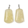 Natural Lemon Quartz Pendants G-I387-01A-P-1