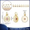 16Pcs 8 Colors Brass Micro Pave Cubic Zirconia Pendants KK-HY0001-39-2