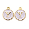Golden Plated Alloy Charms LS-X-ENAM-S118-01Y-1