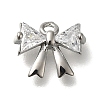 Rack Plating Brass Micro Pave Cubic Zirconia Charms KK-M014-02B-P-1