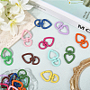 20Pcs 10 Colors Spray Printed Alloy Swivel Clasps FIND-SC0017-41-3