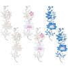 Gorgecraft 6Pcs 3 Colors Plum Blossom Computerized Embroidery Cloth Iron On Patches PATC-GF0001-04-1