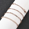 Brass Figaro Chains Necklaces for Women NJEW-D302-29RG-3